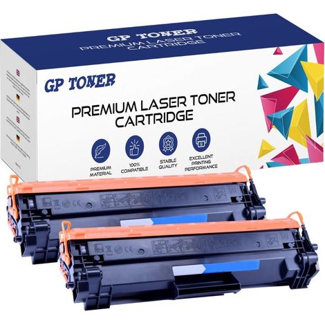 2 cartouches de toner pour HP GP-HCF244A x2 (puce Z)