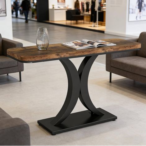 Tavolo consolle industriale metallo legno 100 cm OKMYHOME (1/5)