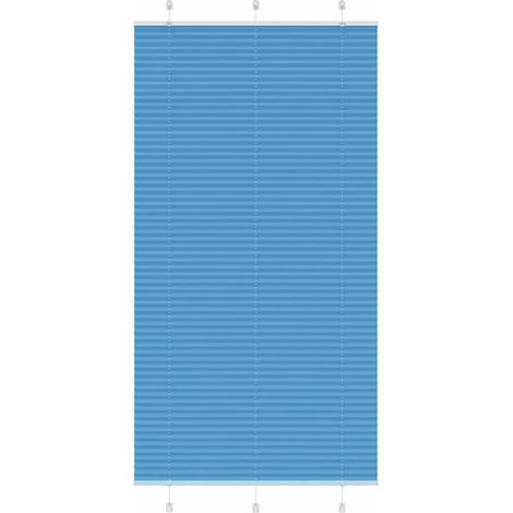 Plissee Blau 105x200 cm Stoffbreite 104,4 cm Polyester