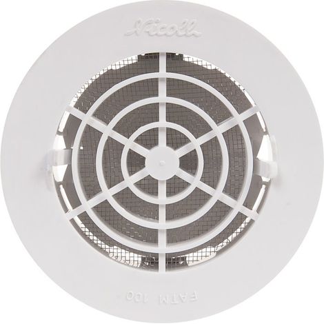 [FATM100-nicoll] Grille d'aération Nicoll FATM100 fermée tube 100mm avec moustiquaire