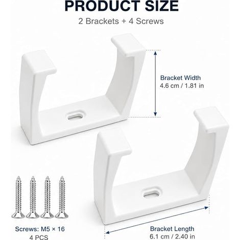 Supports Muraux Blancs pour Multiprises, Fixation Murale avec Vis,pour Home Cinéma, Bureau ou Atelier, Montage au Mur ou Sous le Bureau (1/4)