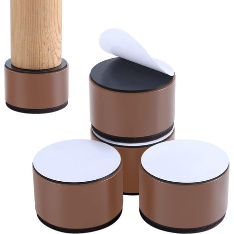 Bed Risers Furniture Risers Add 2 Inch Height, Solid Steel Support 10000 Pounds, Table Riser, Chair or Couch Riser, Set of 4 Furniture Riser (1/5)