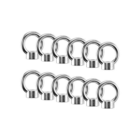 12 Stück Ringmutter M6, 304 Edelstahl Augenschraube, Augbolzen, Augenmutter, Ösenschraube, Ösenmutter, Edelstahl Öse, Ringmuttern, Ringösen, Ringschrauben, Ringschraube für Hebezubehör