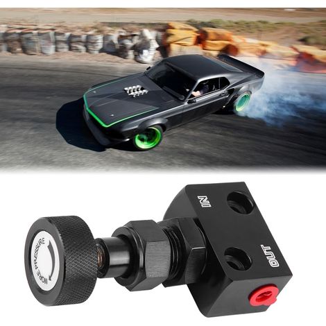 Répartiteur de frein universel, régulateur de pression de freinage sport, valve d'arrêt de frein noire pour circuit auto (1/5)