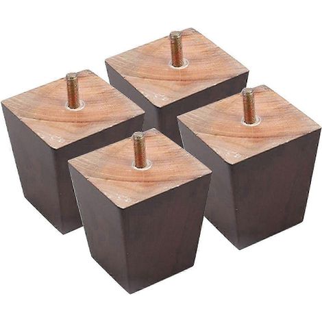 Pied de support carré incliné en chêne pour meuble, dimensions de fabrication : 10 cm (1/5)