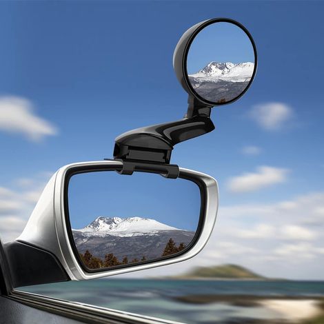 Miroir D'angle Mort pour Voiture à bras long, Angle réglable Rétroviseur de Voiture Latéraux Grand Angle Miroir pour Les Voitures, droite 1pcs (1/5)