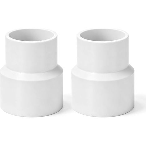 (50to40mm)Raccord Adaptateur Tuyau Réducteur PVC, 2 Pièces, Blanc, 50-40 Mm (1/5)