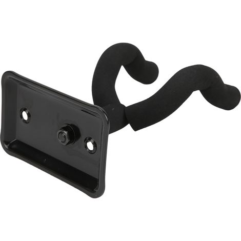Crochet de guitare mural en acier noir, support universel de fixation, présentoir et porte-instrument pour mur, accessoire de rangement. (1/5)
