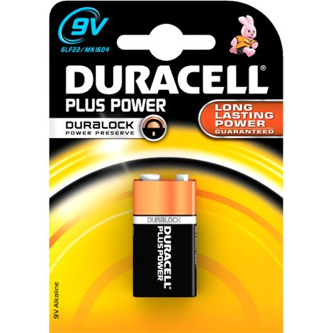 Duracell – Pile alcaline 9V – Technologie Duralock pour longue durée – Modèle MN1604 6LF22 – Alimentation jouets et dispositifs de sécurité