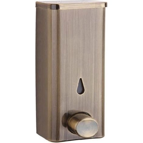 Bathroom Accessories 304 Stainless Steel Soap Dispenser Wall Mounted Punch Hand Wash Bottle Hotel Bathroom Kitchen Container, (bronze) (1/4)
