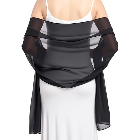 Sciarpa da donna in chiffon, elegante scialle leggero, sciarpa versatile per matrimoni, feste o per tutti i giorni, tessuto morbidissimo.
