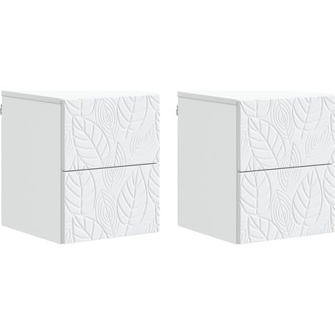 Mesita de Noche de Pared 2 pcs  34,5 x 33 x 40 cm