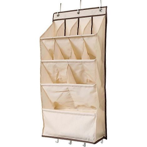 Schuhaufbewahrungstasche zum Aufhängen hinter der Tür, Schuhregal mit großen, tiefen Taschen, Schuhregal für den Kleiderschrank, Schuhregal B (1/5)
