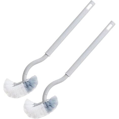 Brosse De Cuvette De Salle De Bain, Brosse De Toilette Incurvée Pour Un Nettoyage En Profondeur Sous Le Rebord, Brosse De Nettoyage De Cuvette De Toilette Compacte Et Pratique Pour Salle De Bain, Lot (1/5)
