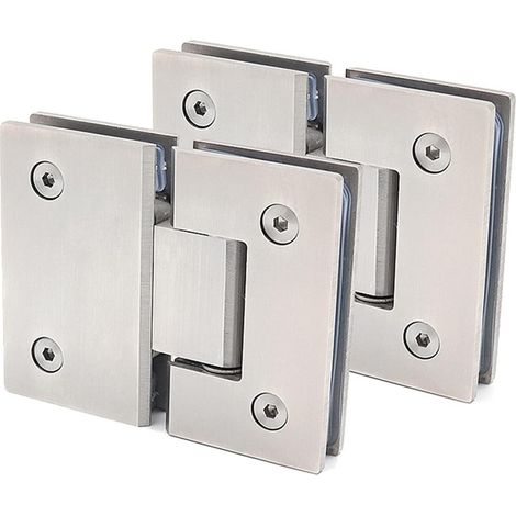 Pince à verre (lot de 2) en acier inoxydable pour porte douche (1/5)