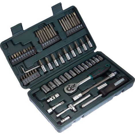 Brüder Mannesmann Kit di chiavi a bussola metrico 1/4 (6.3 mm) 65 parti M29165 (1/4)