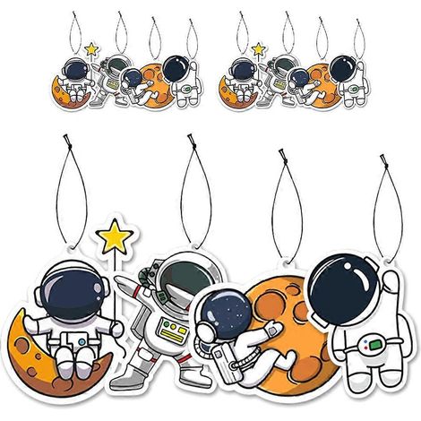 Désodorisants pour voiture, pendentifs astronautes, décoration compatible, lot de 12 (1/5)
