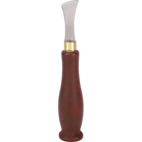 Crémaillère à Cuir avec Lame en Acier Inoxydable et Manche en Bois pour Travail du Cuir (1,5 mm) (1/5)