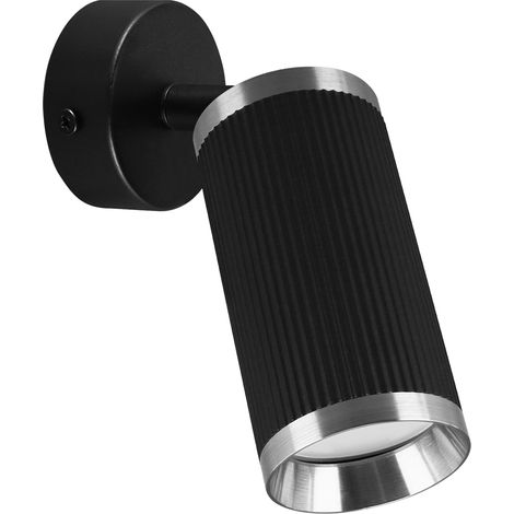 Applique da parete nera IP20 orientabile Frida SPT GU10 35W Ideus 04199 (1/2)