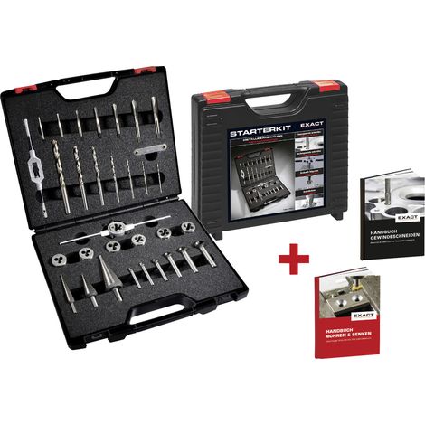 Exact 70633 Maschinengewindebohrer-Set metrisch M1, M4, M5, M6, M8, M10, M12 Rechtsschneidend DI