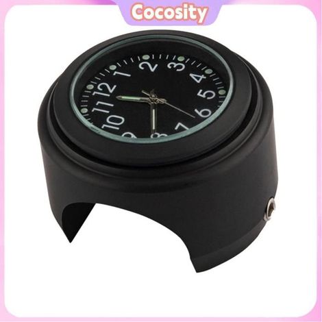 Cocosity thermomètre Compteur de guidon de moto universel, horloge de vélo, moto compte-tours Horloge à Horloge à cadran noir noir (1/5)