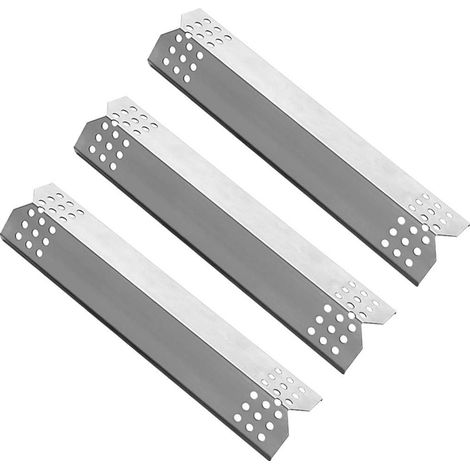 97371 (3pack) Plaque chauffante en, Bouclier Thermique, Tente Thermique, Barre d'aromatisation en Porcelaine pour Campingaz, Char-Broil, LANDMANN et Autres grilles modèles