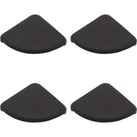 30 Protections d'angle en silicone noir antidérapantes pour meubles, sécurité enfant, coins arrondis souples (1/5)
