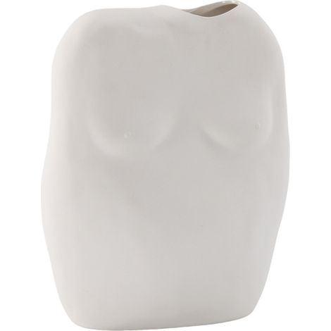Vase Buste en Céramique "Romie" 28cm Blanc Cassé (1/5)