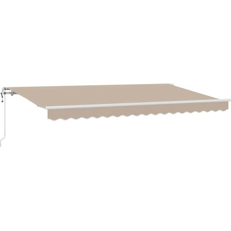 Maison Exclusive - Ausziehbare Markise Beige 400 x 200 cm Stoff (1/5)