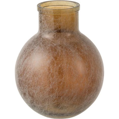 Vase Design en Verre "Comal" 31cm Marron