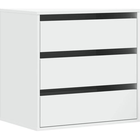 Corner Chest of Drawers White 60x41x58 cm Engineered Wood vidaXL