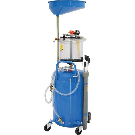 Vidangeur d'huile pneumatique mobile par gravité et aspiration 70L avec préchambre STILKER - 56760