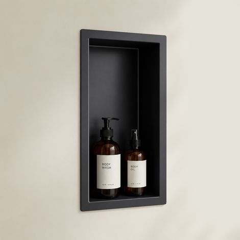 Doporro – Niche de douche à carreler 15x30cm – Étagère murale encastrable en acier inoxydable – Installation verticale/horizontale – Compatible tous carreaux (1/5)