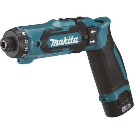Makita DF 012 DSJ Akku Knickschrauber 7,2 V 5,6 Nm + 2x Akku 1,5 Ah + Ladegerät + Makpac (1/3)
