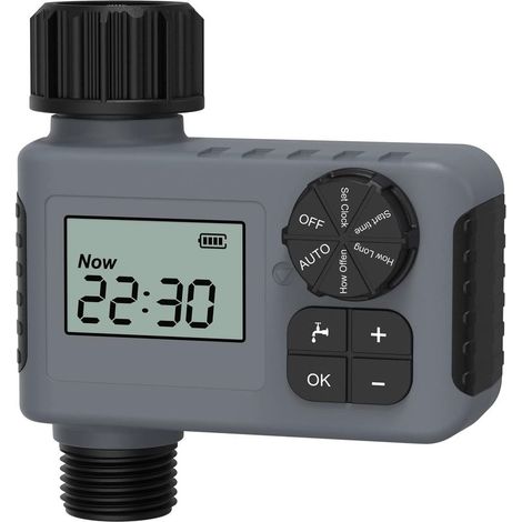 Minuteur d'arrosage automatique pour jardin, balcon, contrôle de la pluie, contrôleur intelligent de système d'irrigation avec verrou (1/5)