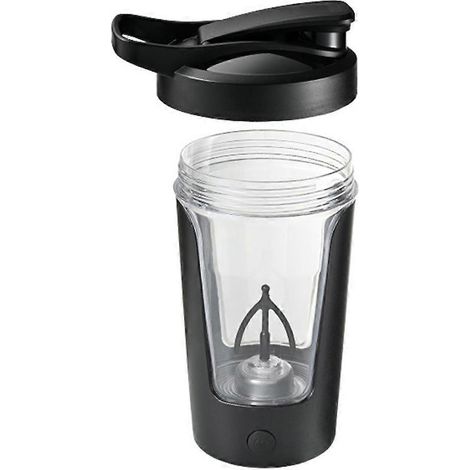 Électrique Shake tasse automatique mélange tasse café lait tasse portable mixeur rotatif eau tasse noir (1/5)