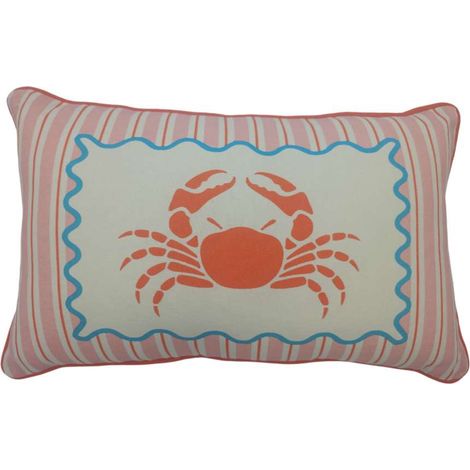 Domo Mea Cuscino Decorativo Granchio 30x50cm per Arredo Mare