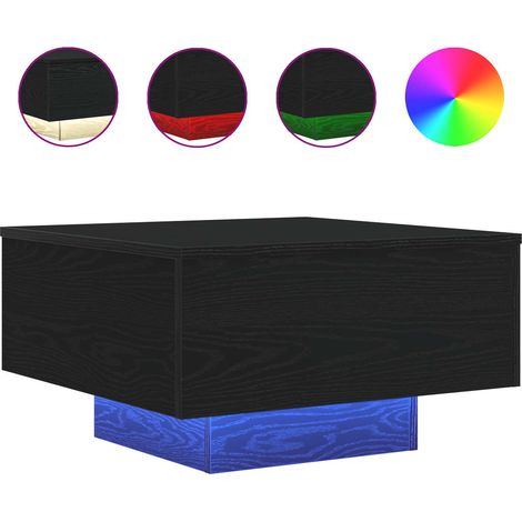 Maison Exclusive - Couchtisch Schwarz Eichen-Optik 55 x 55 x 31 c