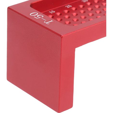 Règle de traçage pour le travail du bois T50, règle en alliage d'aluminium avec trous en forme de T, mini outil de traçage (1/5)