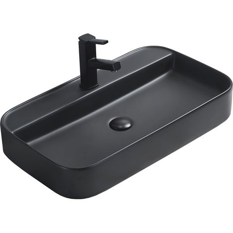 Mexen Sofia Aufsatzwaschbecken 70 x 40 cm, schwarz matt - 22157085 (1/2)