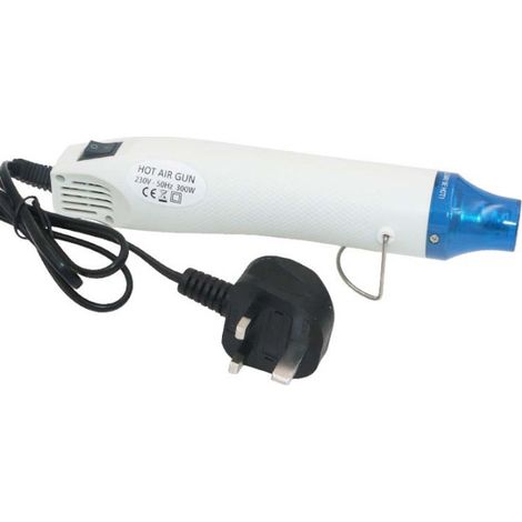 Mini Hot Air Gun, Portable Mini Heat Gun for DIY Embossing Shrink Wrapping Drying Paint, 300W Multi Function Electrical Heat Tool-White (1/5)