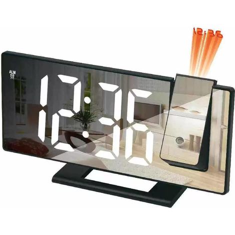 Verstellbarer LED-Wecker, 12/24-Stunden-Zeit- und Temperaturanzeige, USB-betrieben, geeignet für Tiefschläfer, für den Gebrauch zu Hause und im Büro. (1/5)