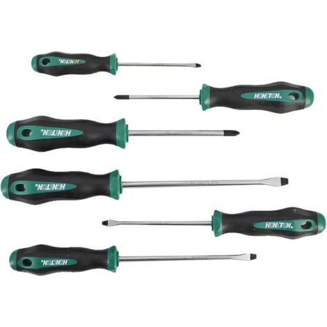 Juego de destornilladores Honiton, modelo 6 piezas, ideal para trabajos de precisión, alta calidad, diseño ergonómico, versátil y duradero para uso profesional y doméstico.