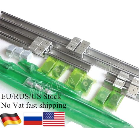 Kit de fresado CNC, guía lineal de 1100 mm, husillo de bolas SFU1605, precisión de 16 mm de diámetro, paso de 5 mm, rigidez de 20 Kgf/μm. (1/5)