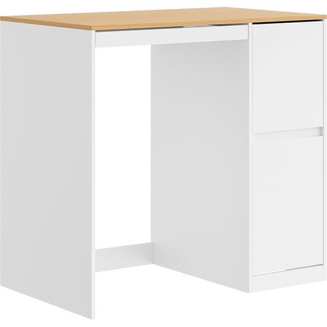 SoBuy Meuble de buanderie 2 tiroirs Blanc 100x60x95cm Moderne BZR223-WN (1/5)
