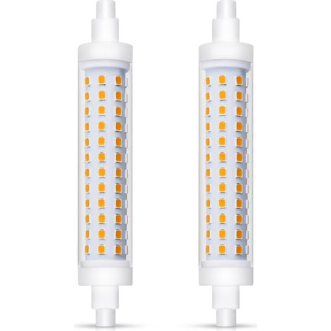Ampoule LED R7S 118 mm 15 W 3000 K 1540 lm, équivalent halogène 110 W, culot J118, 220 V CA, non dimmable, lot de 2