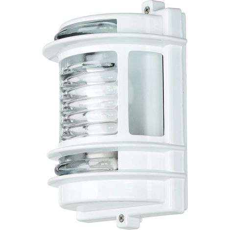 Lampe d'extérieur Verre mural en laiton véritable Applique murale blanche Terrasse extérieure (1/5)