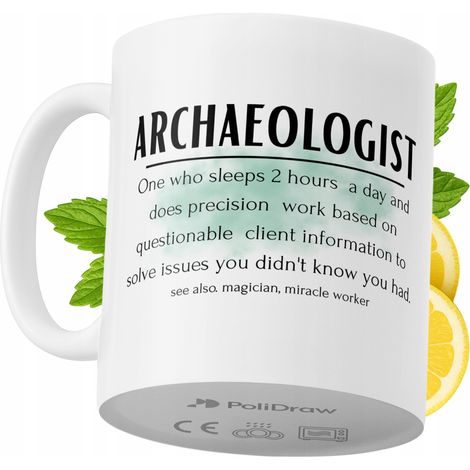 Taza de café/té divertida y humorística para arqueólogos. Taza con diseño gráfico y texto gracioso para cumpleaños, santos y días festivos. Taza premium para ocasiones especiales en casa, la oficina o (1/5)