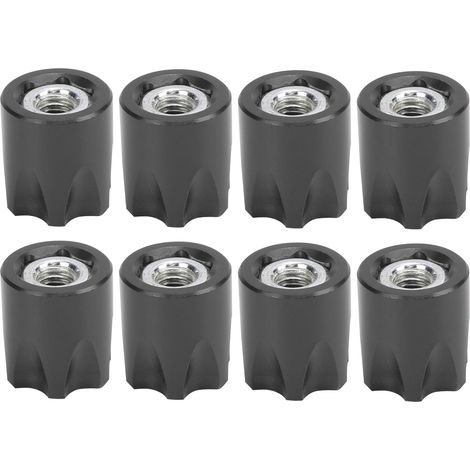 8 Stück RC-Felgen-Nabenkappenadapter M4 Mutter für Traxxas/HSP/Axial SCX10 D90 1/10 RC-Car, Schwarz (1/5)
