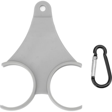 Petit porte-balle et tee-shirt imprimé en 3D, rangement de sport portable avec clip pour cours en plein air, hommes et femmes, gris (1/5)